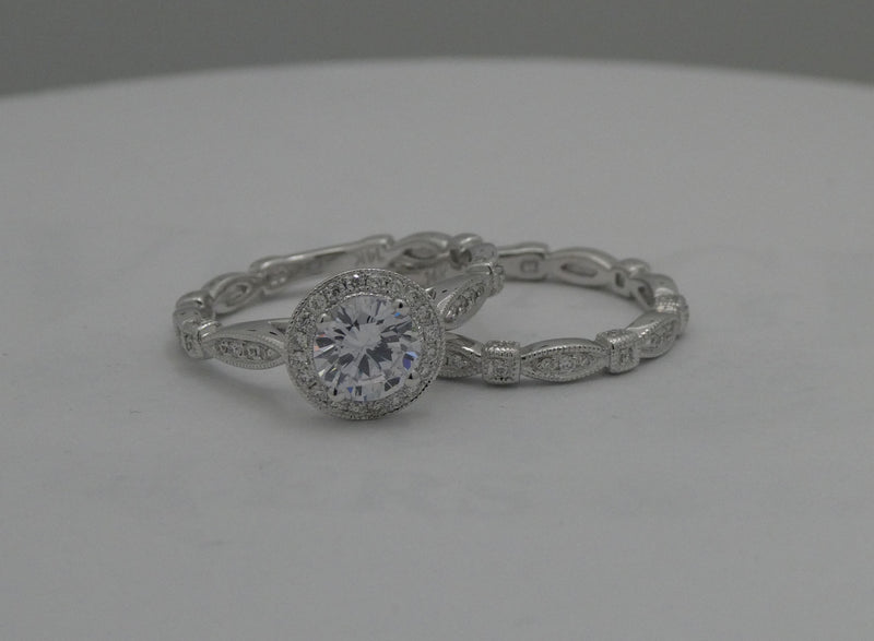 White gold diamond marquise and square shape band