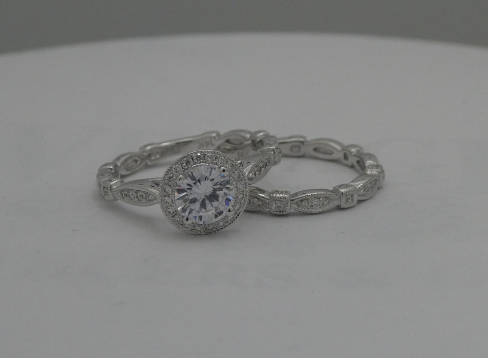 White gold diamond marquise and square shape band
