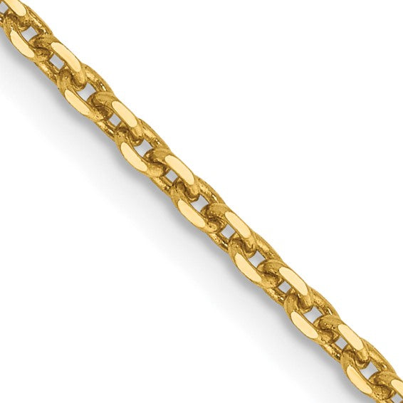 18" 14 karat yellow gold 1.65 mm cable chain