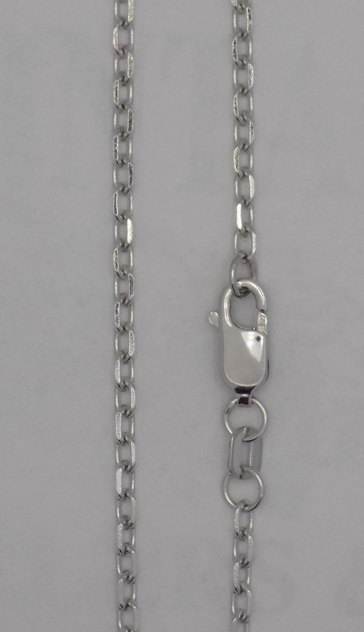20" 14 karat  white gold 1.65mm cable chain