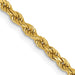 18" 2.25m diamond cut  14 karat yellow gold solid rope chain