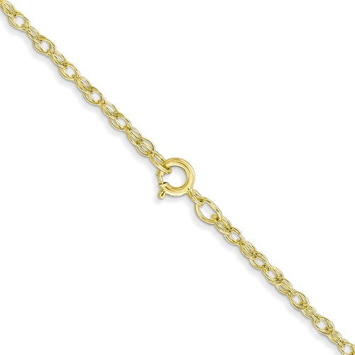 14 karat yellow gold 20" 1.35 mm loose rope chain with spring ring clasp