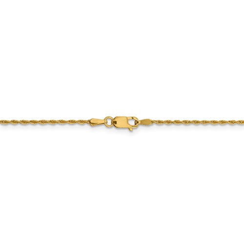 18" 14 karat yellow gold 1.3m loose rope chain with lobster clasp