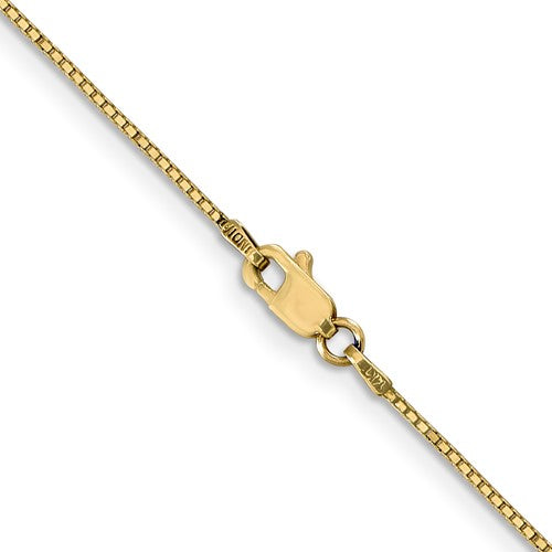 18" .9mm 14 karat yellow gold box chain