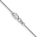 14 karat white gold 22" .95 mm diamond cut solid cable chain