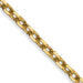 14 karat yellow gold 2.2 mm 18" solid round diamond cut open cable link chain