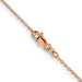 14 karat rose gold 18", fine, 1 mm diamond cut solid cable link chain with lobster clasp