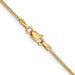 14 karat yellow gold 18" medium-small size, 1.1 mm round snake chain with lobster clasp