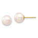 14 karat yellow gold 7-7.5 mm Akoya cultured pearl stud earrings
