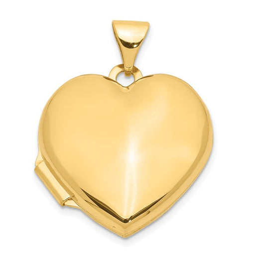 14 karat yellow gold heart locket  pendant