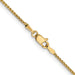 14 karat yellow gold flexible 1.5 mm, medium weight, spiga chain, also known as wheat chain, with lobster clasp.