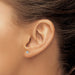 14 karat white gold Aquamarine 3mm stud Earrings