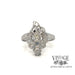 Revolving video of vintage 14 karat white gold diamond ring