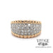 Revolving video of 18k gold two tone pave diamond band