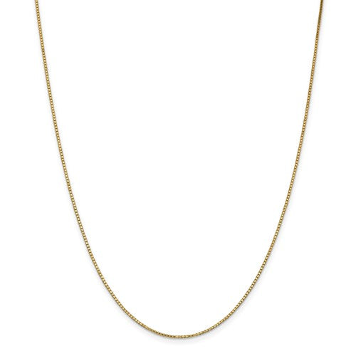 18" 14ky gold 1.3 mm Box Chain