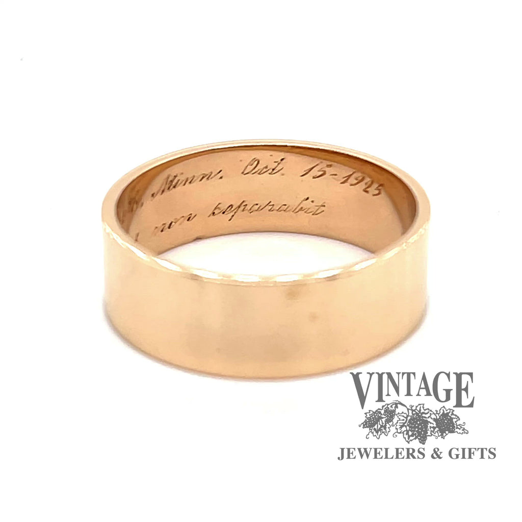 Video of  vintage 14k gold flat ring band