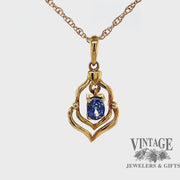 Sapphire 14ky gold pendant video