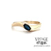 Revolving video of 14 karat yellow gold blue marquise sapphire ring