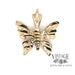 Diamond cut butterfly 14ky gold charm