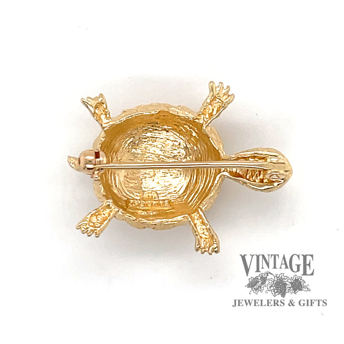 Turtle 14ky gold pin
