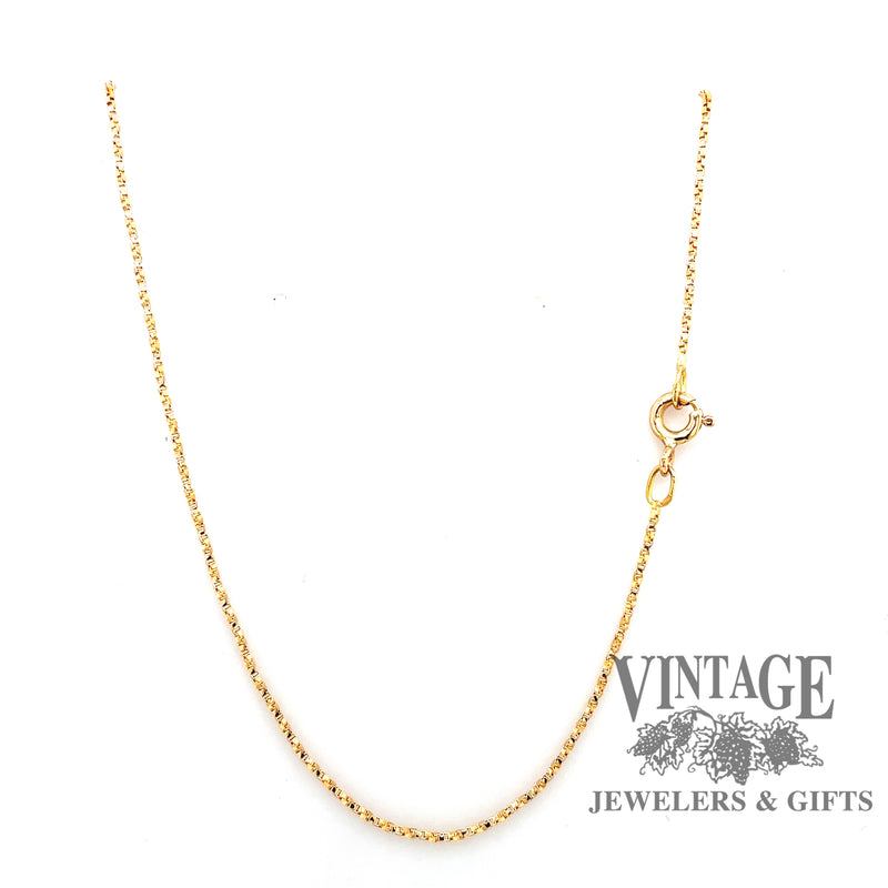 18 karat yellow gold 18" twisted box chain