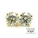 18 karat gold 3.27 carat total weight Diamond stud earrings
