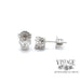14 karat white gold .50ctw Heart shape diamond stud earrings  