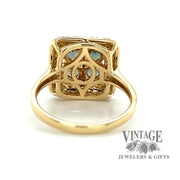 Alexandrite and diamond 18ky gold ring gallery