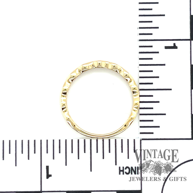 Diamond 14ky gold waves ring
