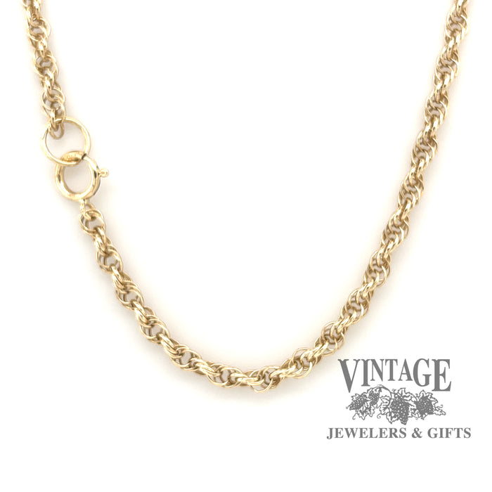 21” loose 14ky gold 2.7 mm rope chain