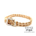 14 karat yellow gold diamond buckle double rope chain bracelet