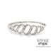14 karat white gold 3 carat total weight baguette diamond hinged bangle bracelet