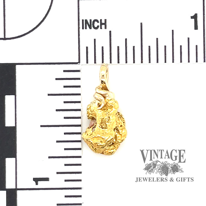 Natural gold nugget pendant scale