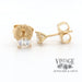 .50ct total weight 18k gold diamond stud earrings in martini setting