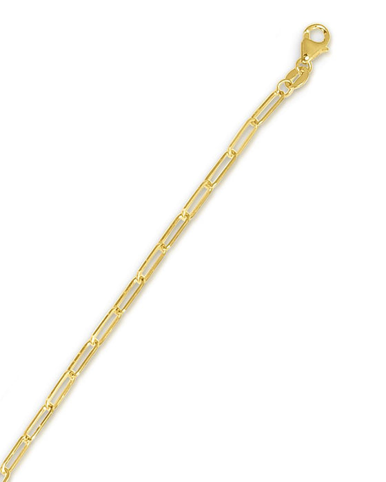 14 karat yellow gold 18" 2.5 mm paper clip chain