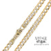 14 karat yellow gold 22" two tone solid curb link chain