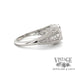 Art Deco inspired 14kw gold diamond ring side
