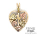 Black Hills Gold heart pendant in 10ky and 12k multicolor gold
