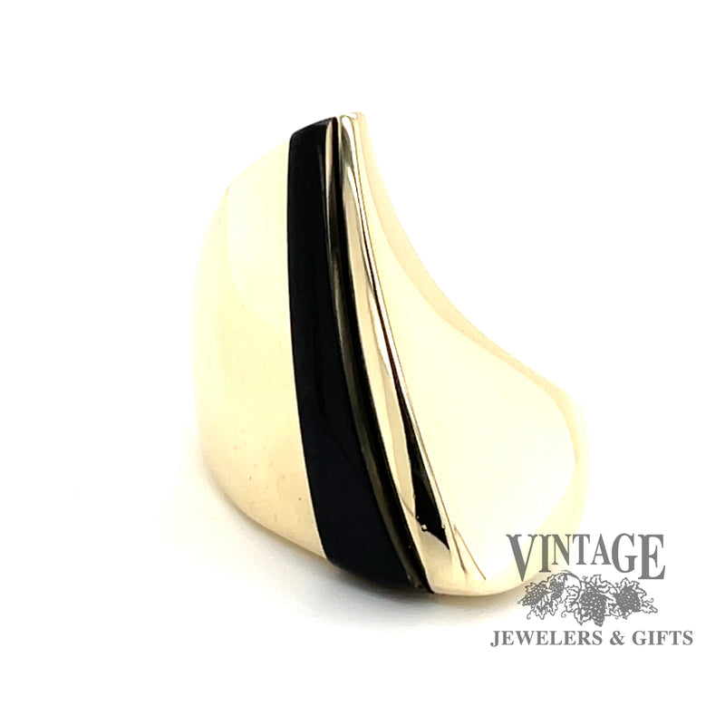 Onyx Modern 14ky gold ring