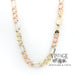 22.5" 14k  multi-color solid figaro chain with lobster clasp.