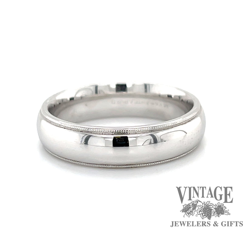 Mill-Grain 6mm 14kw gold comfort fit ring band