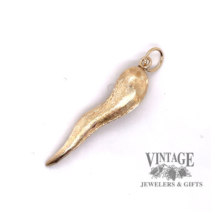 Charlie & Co. Jewelry | Gold Cornicello Italian Horn Pendant Model-793