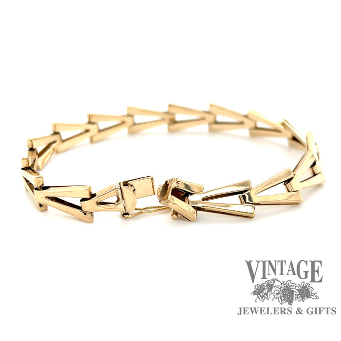 Chevron link 14k gold bracelet