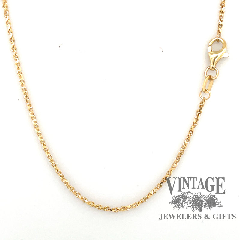 18" twisted diamond cut cable chain