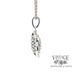 14 karat white gold aquamarine and diamond 18" necklace, side view