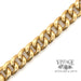 14 karat yellow gold estate heavy curb link bracelet