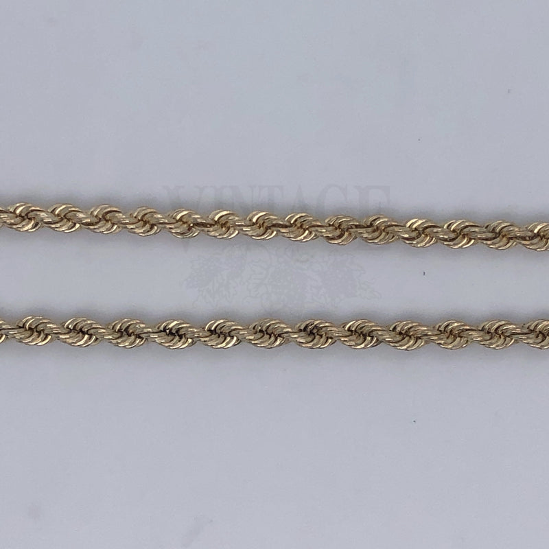 2.9 mm solid 14 karat yello gold chain.