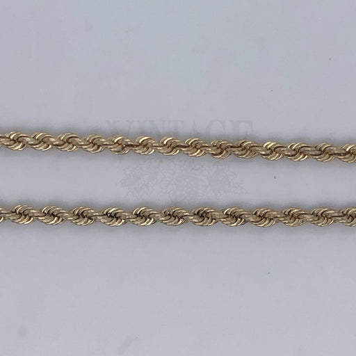 2.9 mm solid 14 karat yello gold chain.