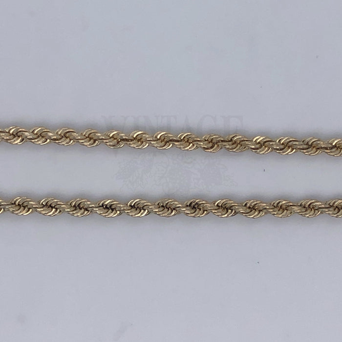 2.9 mm solid 14 karat yello gold chain.