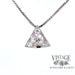 14 karat white gold OEC diamond triangular slide pendant